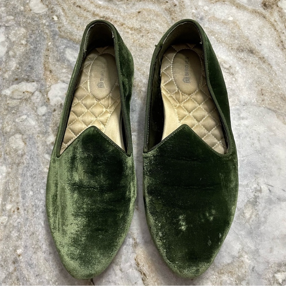 Birdies - The Heron in Olive Green Flats Women’s 8.5